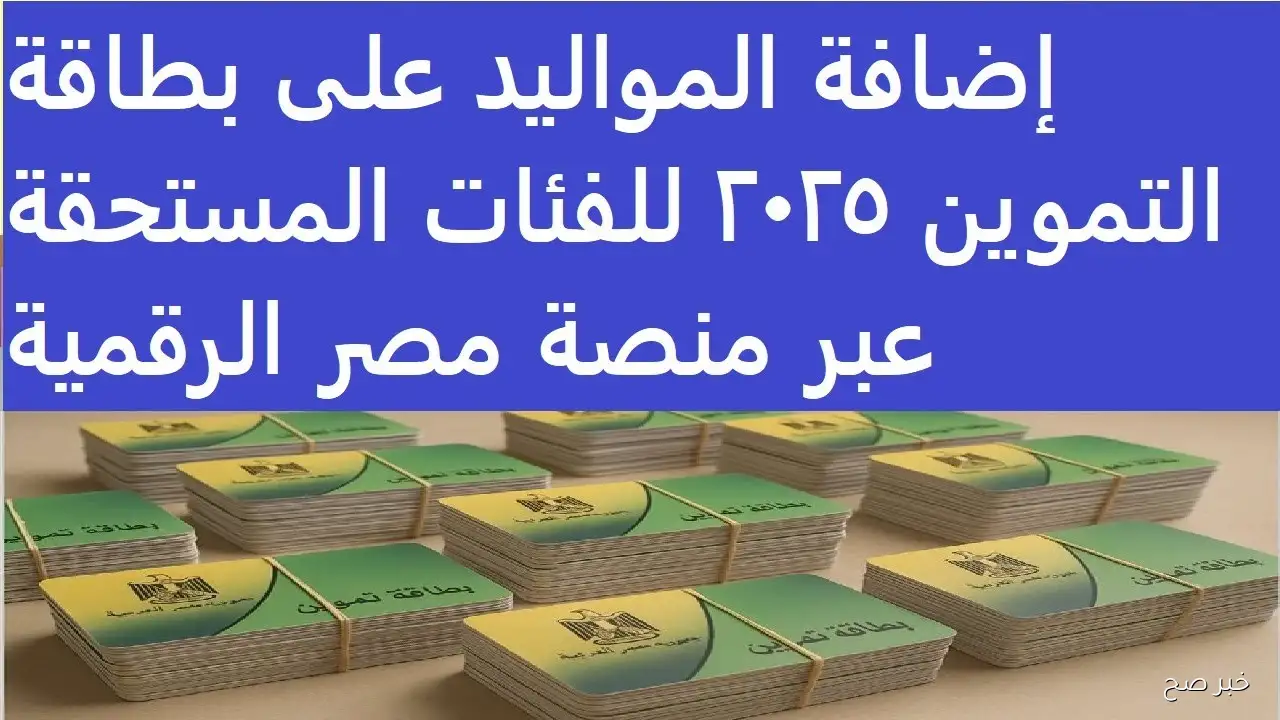 «خطوة بخطوة».. إضافة المواليد على بطاقة التموين 2025 إلكترونياً بالرقم القومي عبر digital.gov.eg