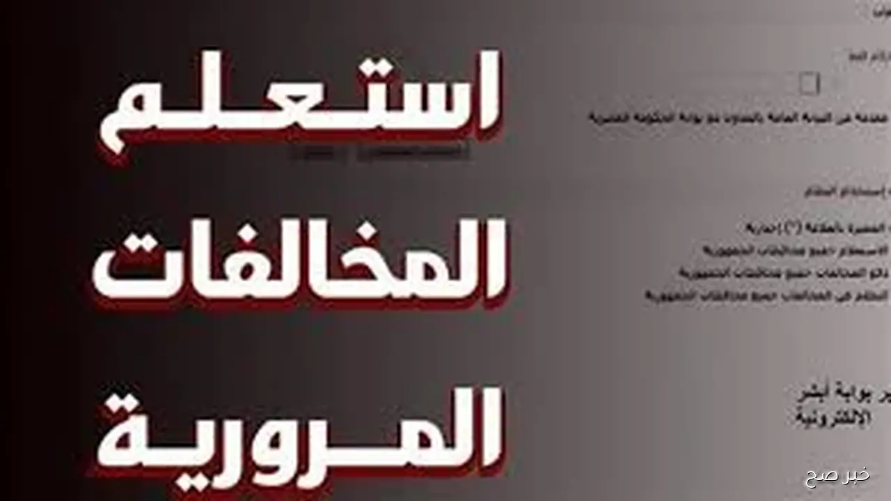 رابط استعلام مخالفات المرور مجاناً عبر موقع النيابة العامة الإلكتروني ppo.gov.eg وطرق دفعها