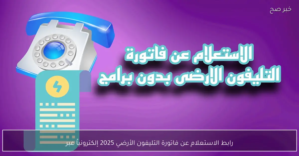من بيتك.. رابط الاستعلام عن فاتورة التليفون الأرضي 2025 إلكترونياً عبر billing.te.eg وطرق السداد
