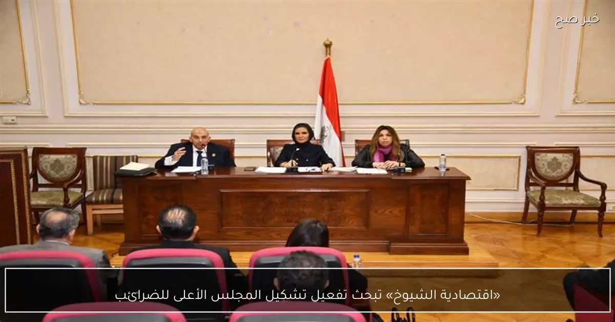 «اقتصادية الشيوخ» تبحث تفعيل تشكيل المجلس الأعلى للضرائب