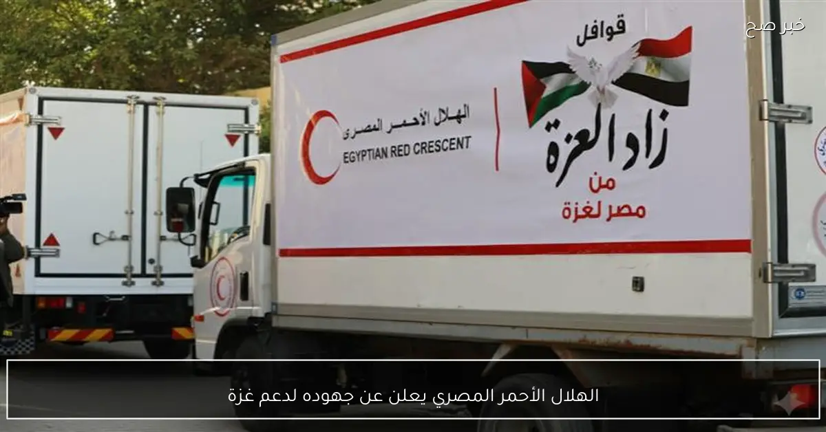الهلال الأحمر المصري يعلن عن جهوده لدعم غزة
