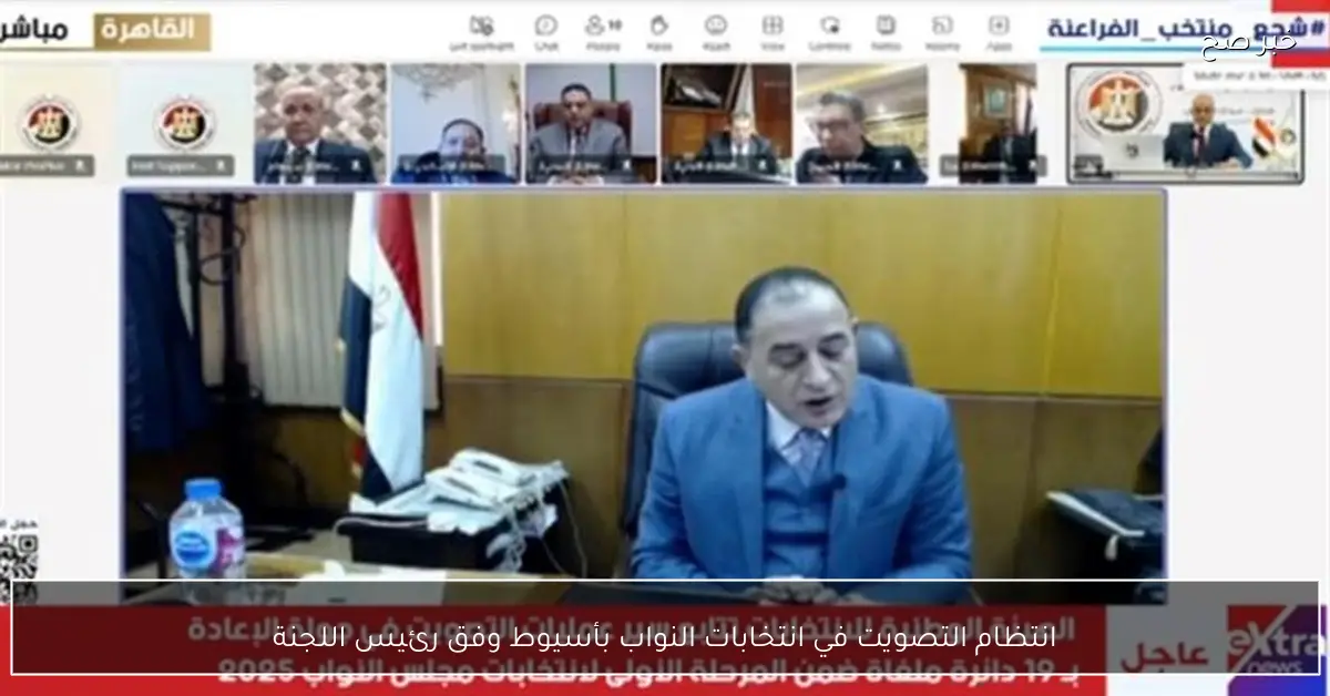 انتظام التصويت في انتخابات النواب بأسيوط وفق رئيس اللجنة