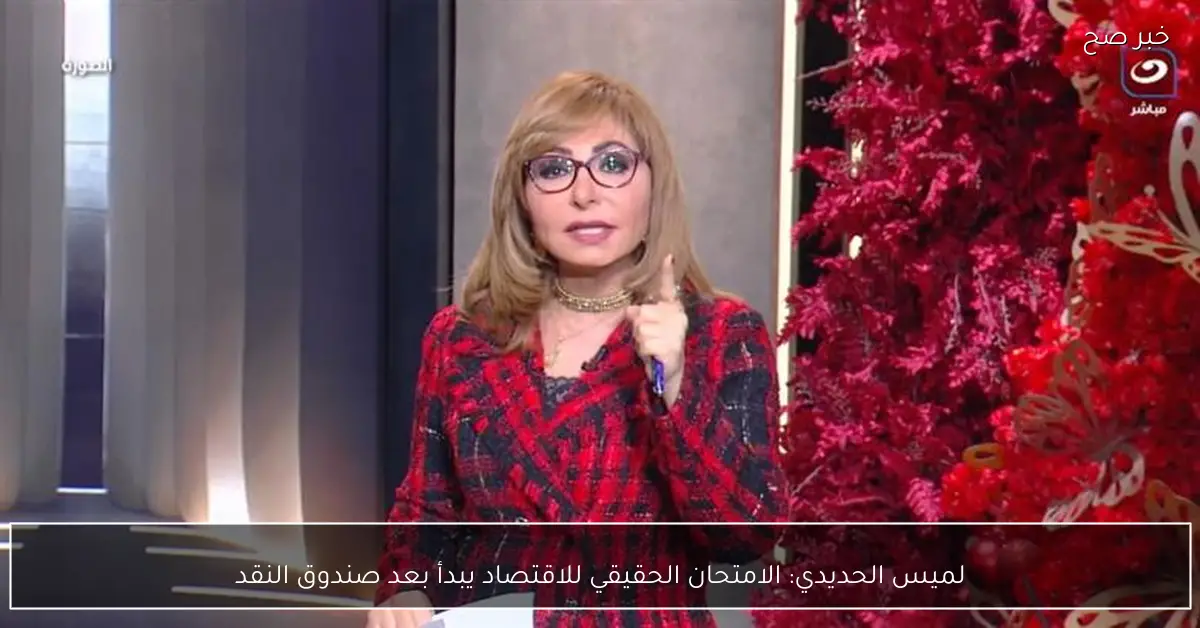 لميس الحديدي: الامتحان الحقيقي للاقتصاد يبدأ بعد صندوق النقد