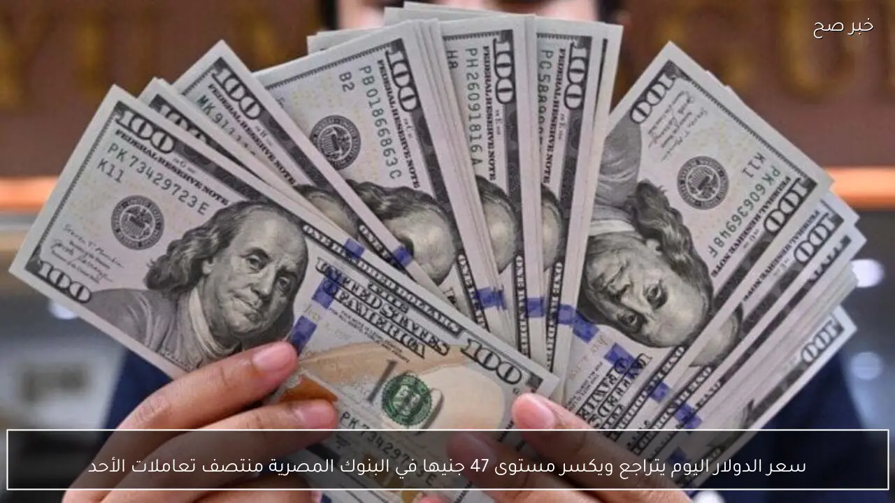 سعر الدولار اليوم يتراجع ويكسر مستوى 47 جنيها في البنوك المصرية منتصف تعاملات الأحد