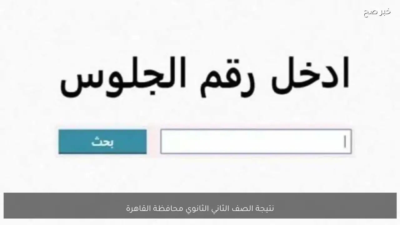 متاح الآن.. نتيجة الصف الثاني الثانوي محافظة القاهرة 2026 الترم الأول برقم الجلوس والاسم