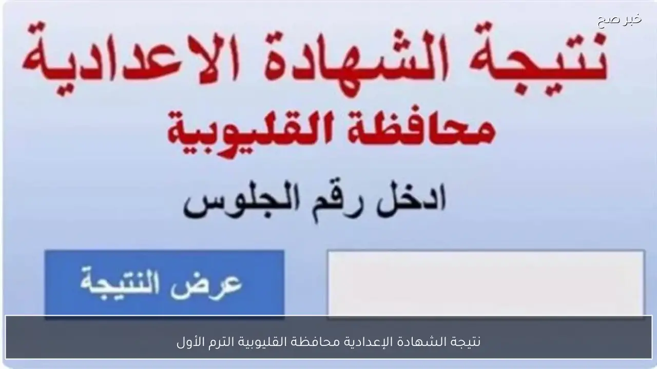 رابط نتيجة الشهادة الإعدادية محافظة القليوبية الترم الأول 2026 برقم الجلوس والاسم.. استعلم فور صدورها