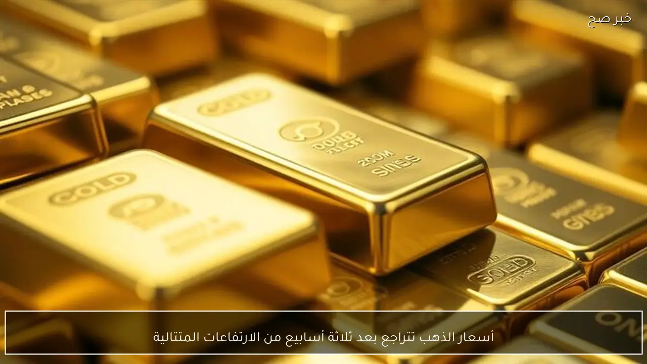 أسعار الذهب تتراجع بعد ثلاثة أسابيع من الارتفاعات المتتالية