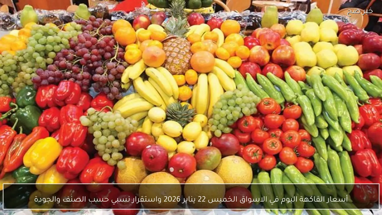 أسعار الفاكهة اليوم في الاسواق الخميس 22 يناير 2026 واستقرار نسبي حسب الصنف والجودة