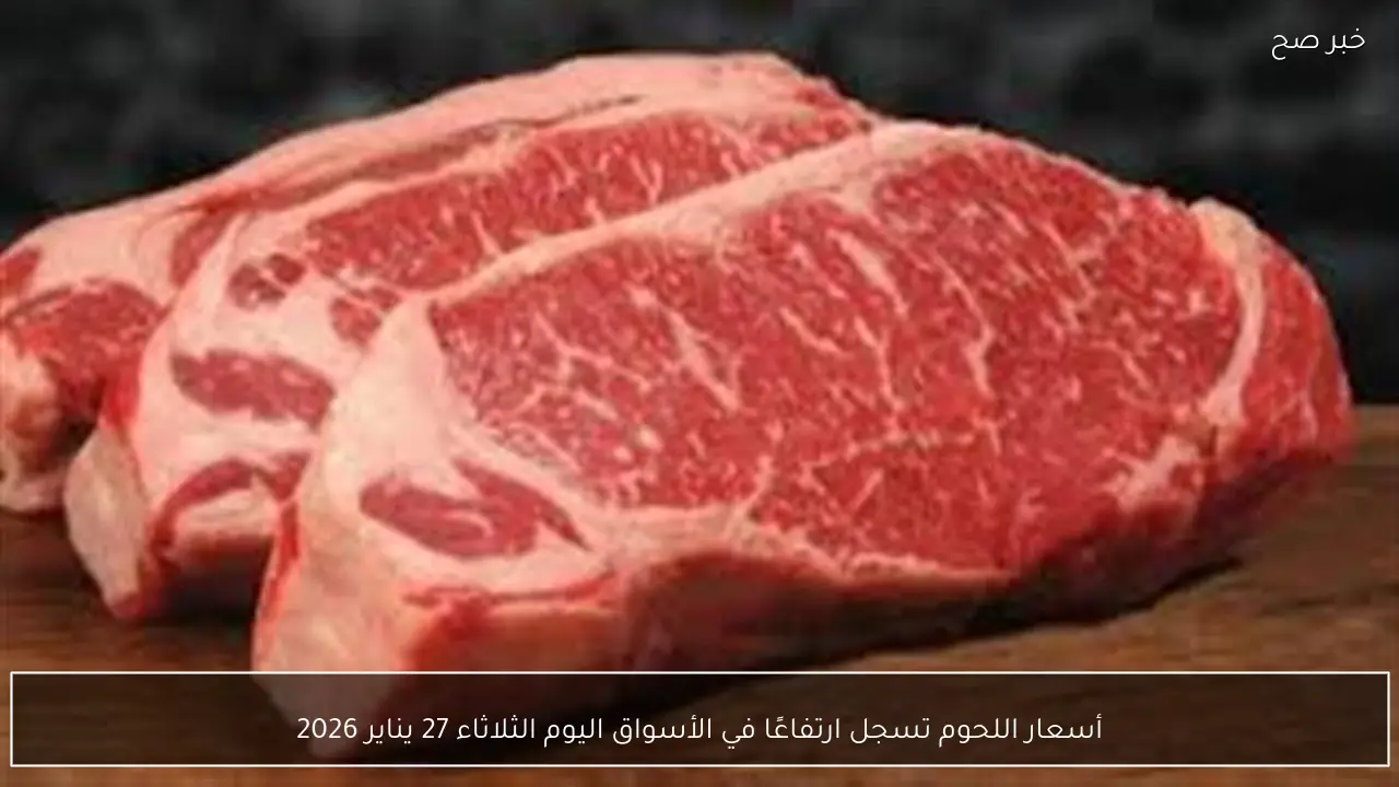أسعار اللحوم تسجل ارتفاعًا في الأسواق اليوم الثلاثاء 27 يناير 2026