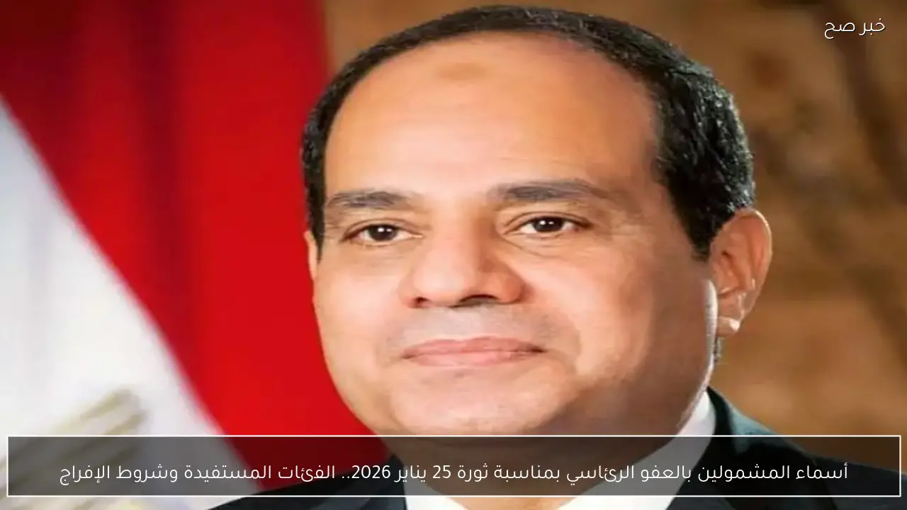 أسماء المشمولين بالعفو الرئاسي بمناسبة ثورة 25 يناير 2026.. الفئات المستفيدة وشروط الإفراج