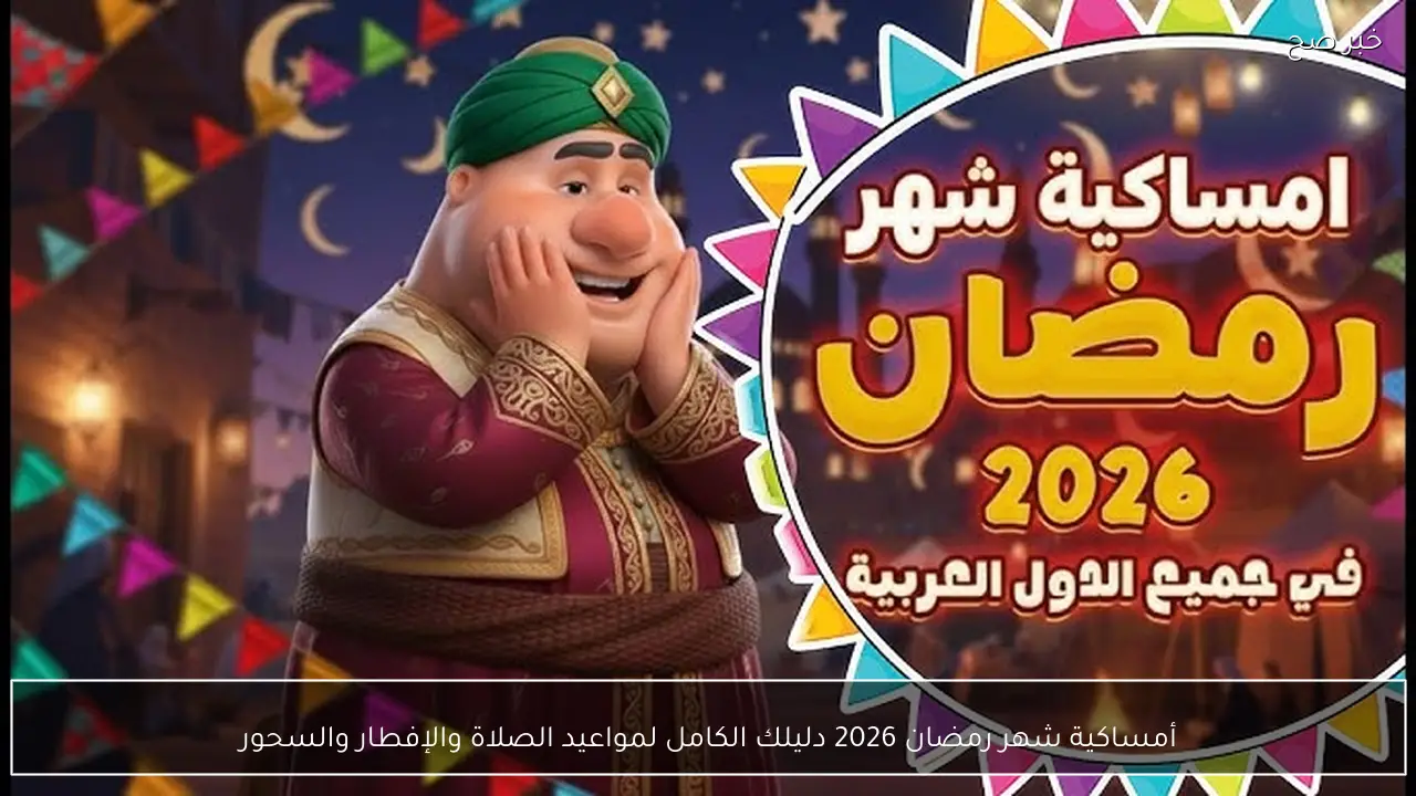 أمساكية شهر رمضان 2026 دليلك الكامل لمواعيد الصلاة والإفطار والسحور