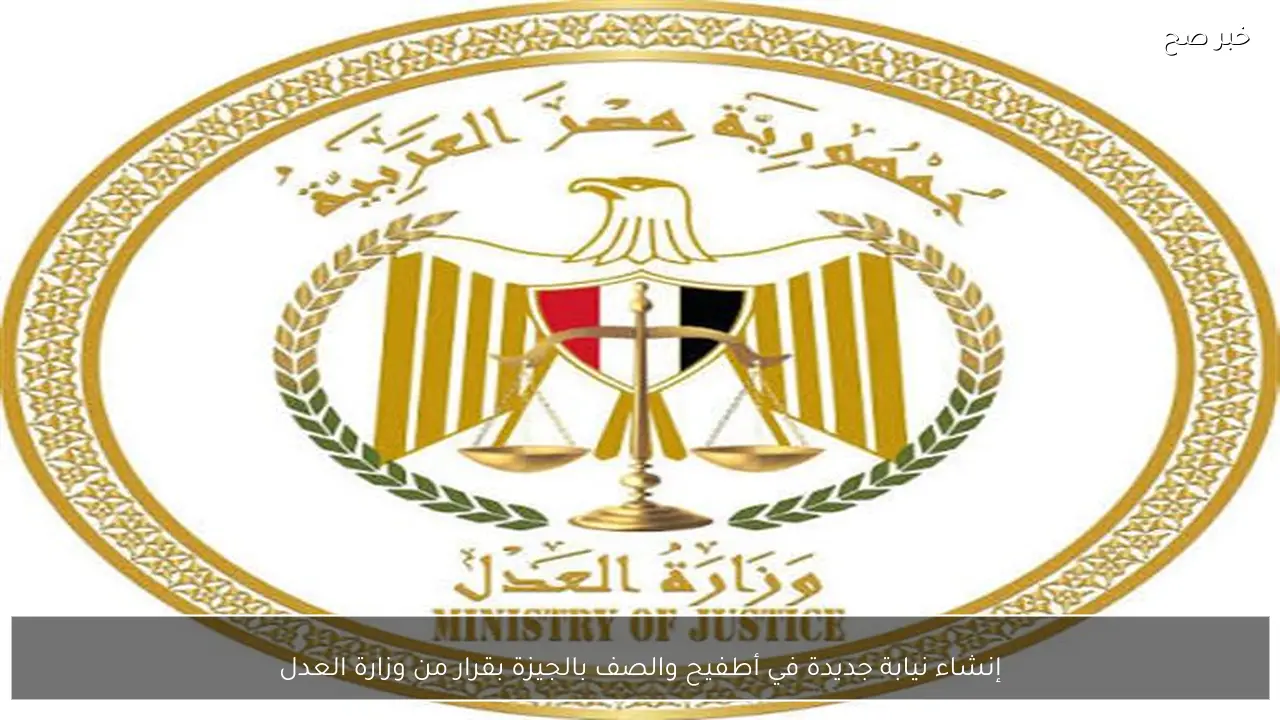 إنشاء نيابة جديدة في أطفيح والصف بالجيزة بقرار من وزارة العدل