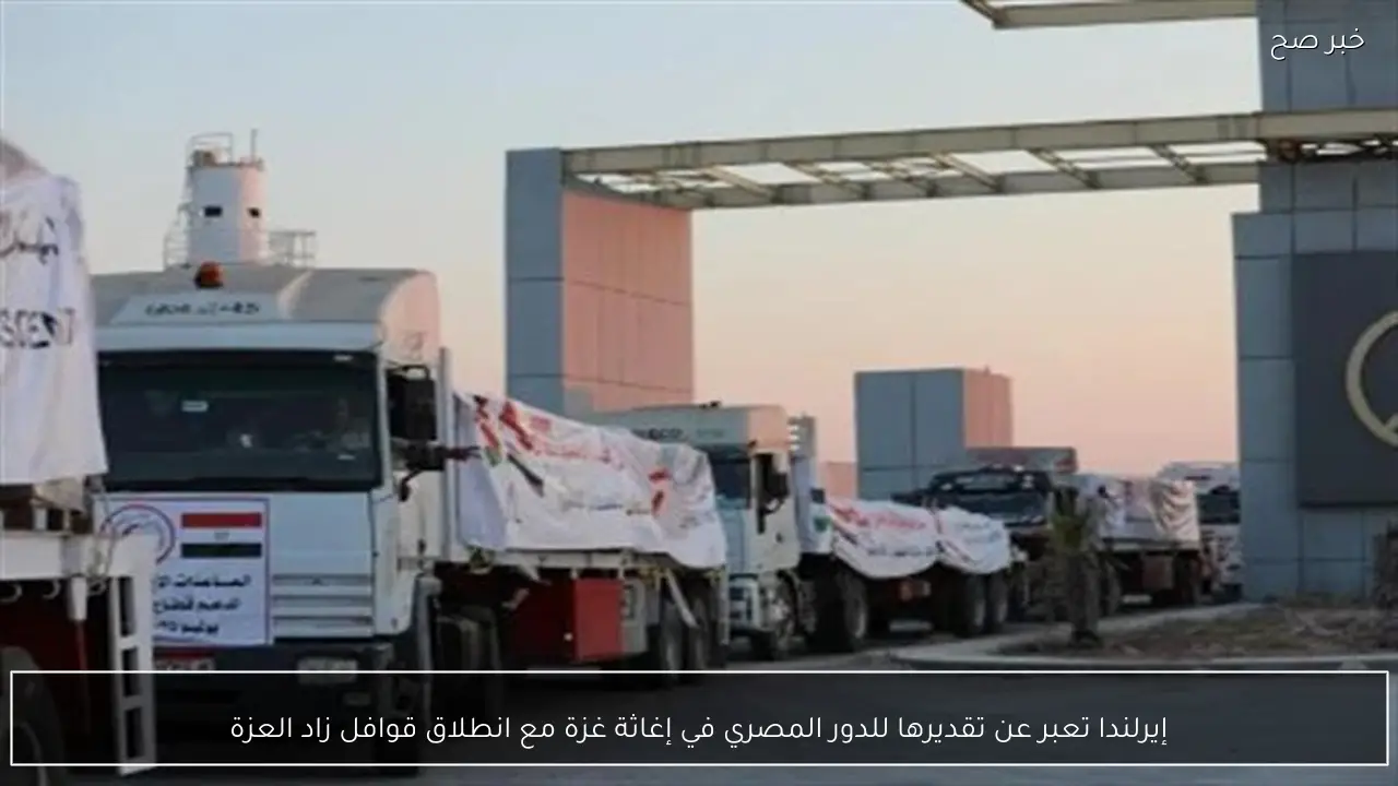 إيرلندا تعبر عن تقديرها للدور المصري في إغاثة غزة مع انطلاق قوافل زاد العزة