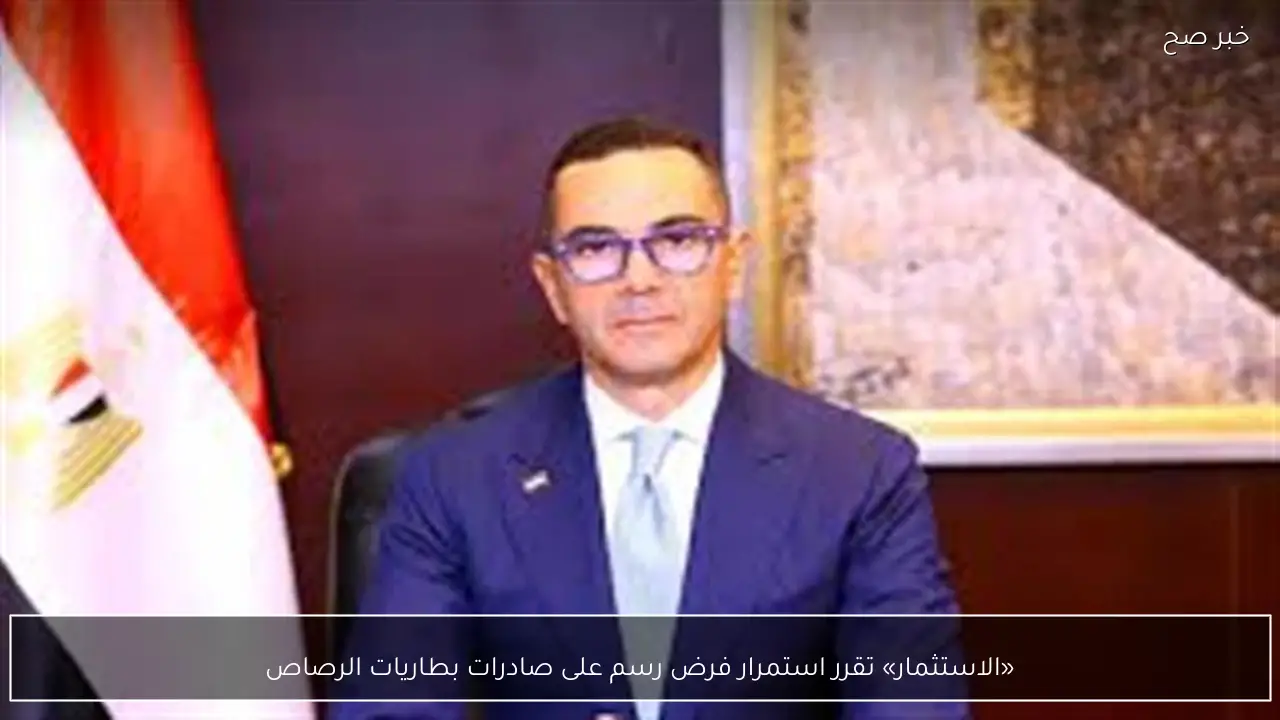 «الاستثمار» تقرر استمرار فرض رسم على صادرات بطاريات الرصاص