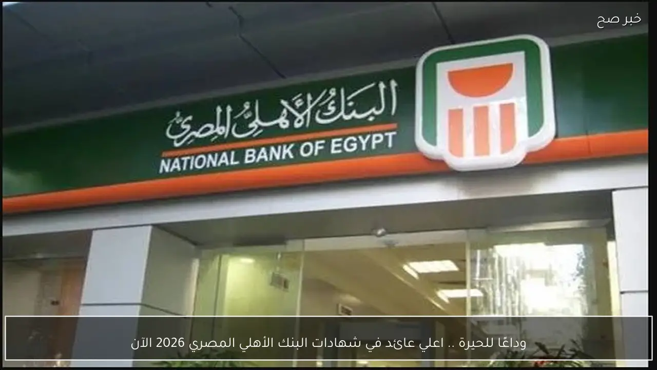 وداعًا للحيرة .. اعلي عائد في شهادات البنك الأهلي المصري 2026 الآن