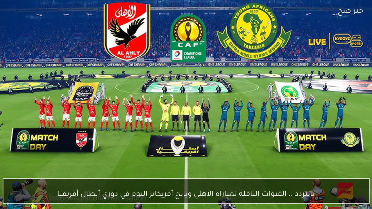 بالتردد .. القنوات الناقله لمباراه الأهلي ويانج أفريكانز اليوم في دوري أبطال أفريقيا
