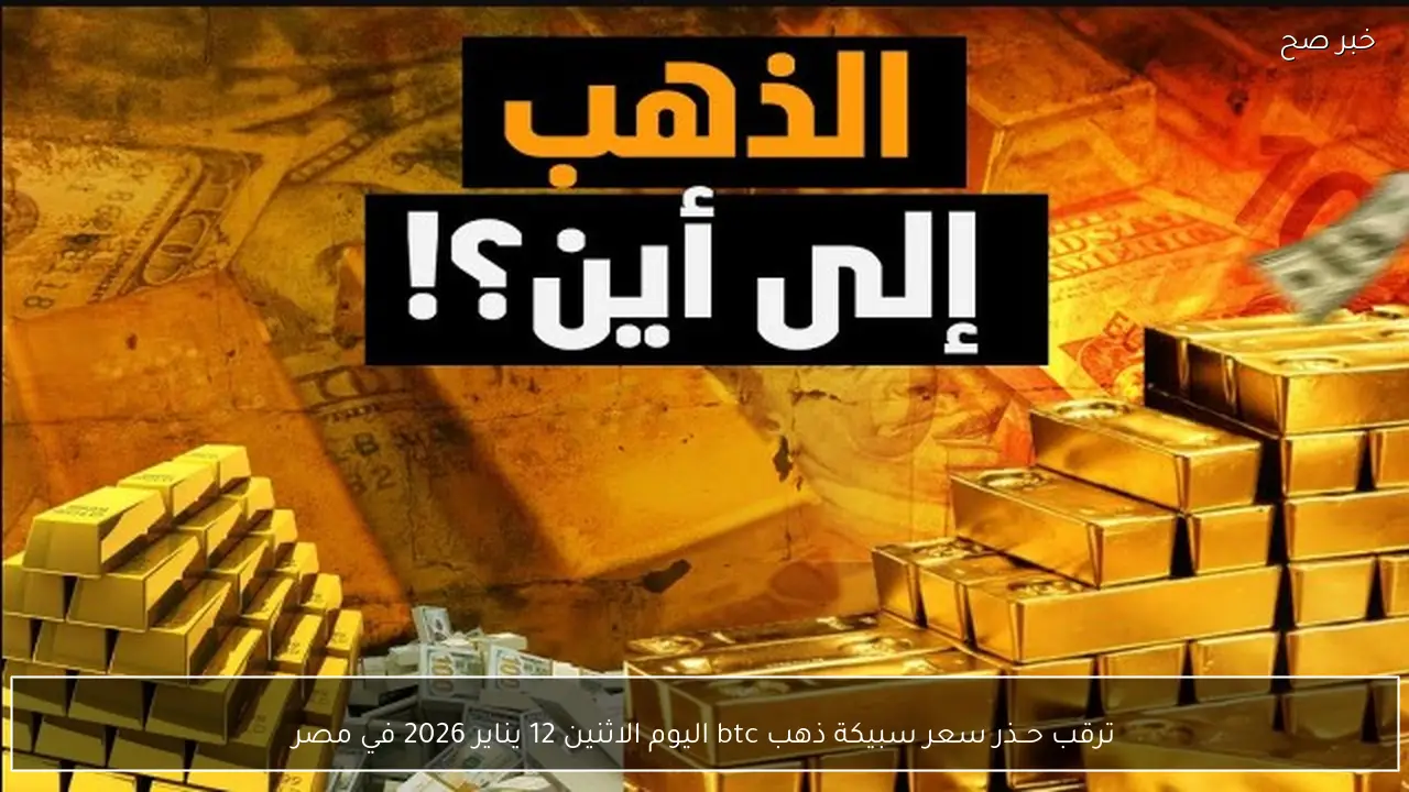 ترقب حــذر سعر سبيكة ذهب btc اليوم الاثنين 12 يناير 2026 في مصر