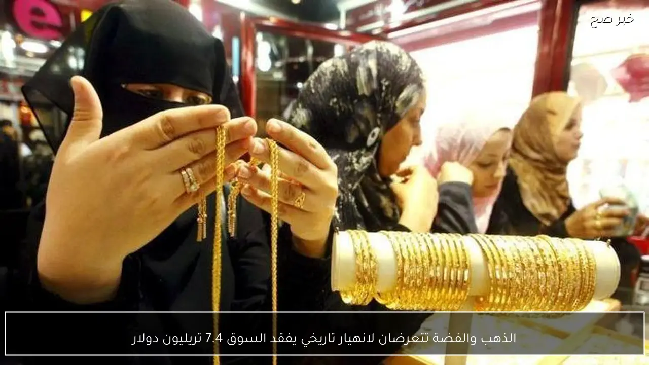 الذهب والفضة تتعرضان لانهيار تاريخي يفقد السوق 7.4 تريليون دولار