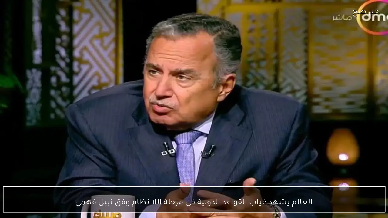 العالم يشهد غياب القواعد الدولية في مرحلة اللا نظام وفق نبيل فهمي
