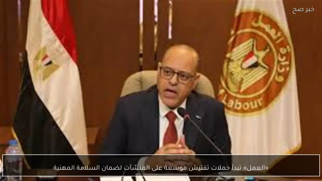 «العمل» تبدأ حملات تفتيش موسعة على المنشآت لضمان السلامة المهنية