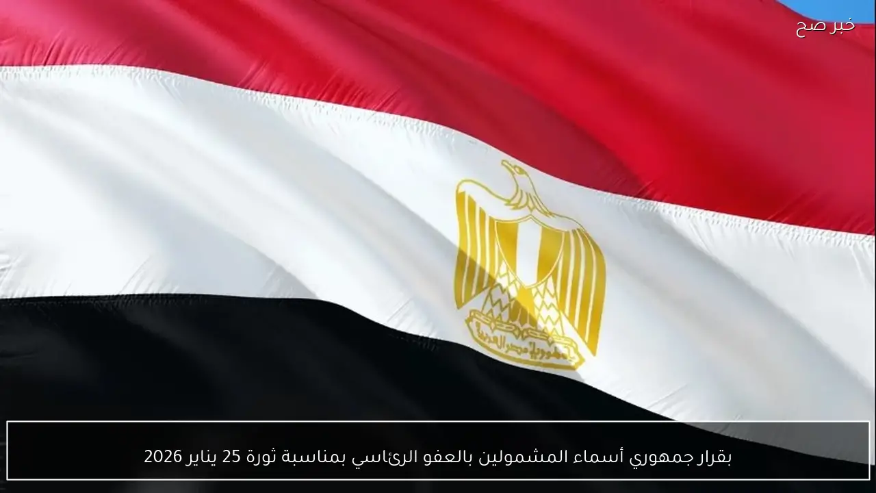 بقرار جمهوري أسماء المشمولين بالعفو الرئاسي بمناسبة ثورة 25 يناير 2026