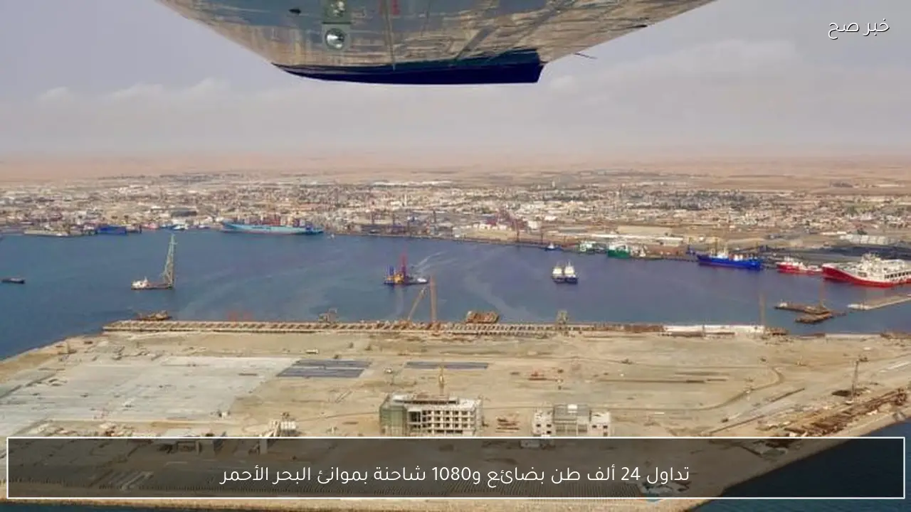 تداول 24 ألف طن بضائع و1080 شاحنة بموانئ البحر الأحمر