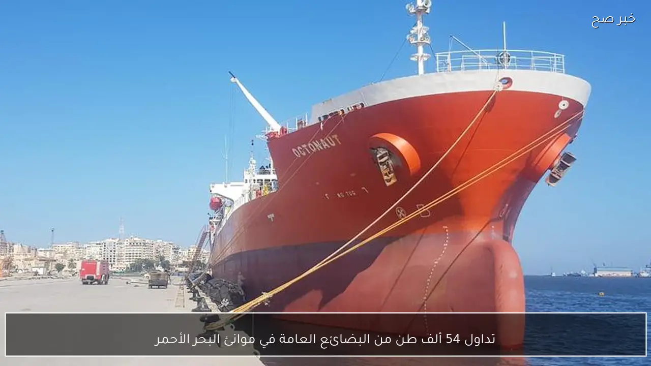 تداول 54 ألف طن من البضائع العامة في موانئ البحر الأحمر