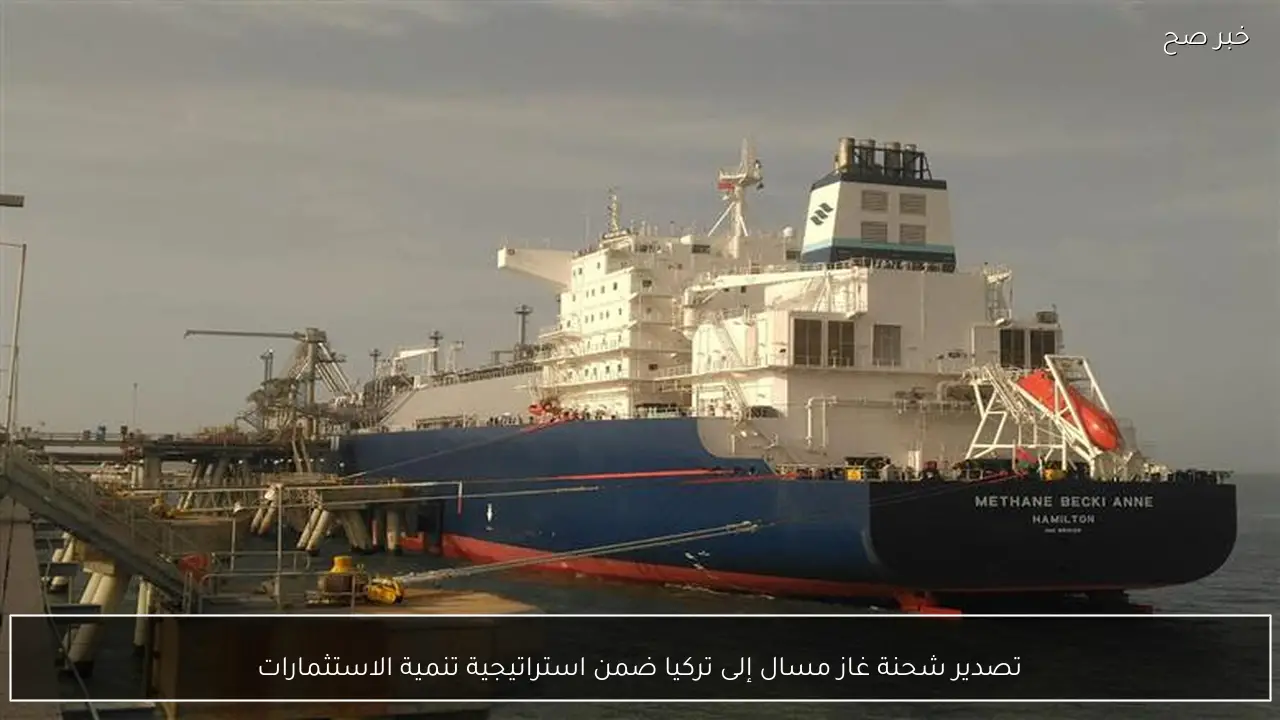 تصدير شحنة غاز مسال إلى تركيا ضمن استراتيجية تنمية الاستثمارات