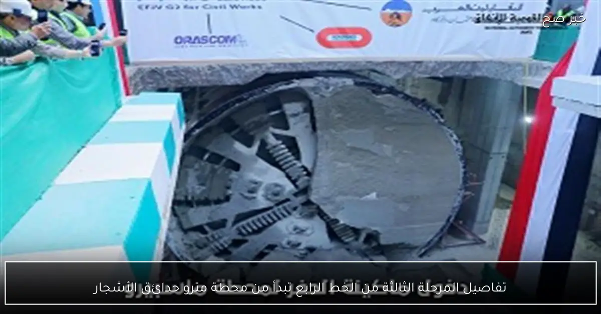 تفاصيل المرحلة الثالثة من الخط الرابع تبدأ من محطة مترو حدائق الأشجار