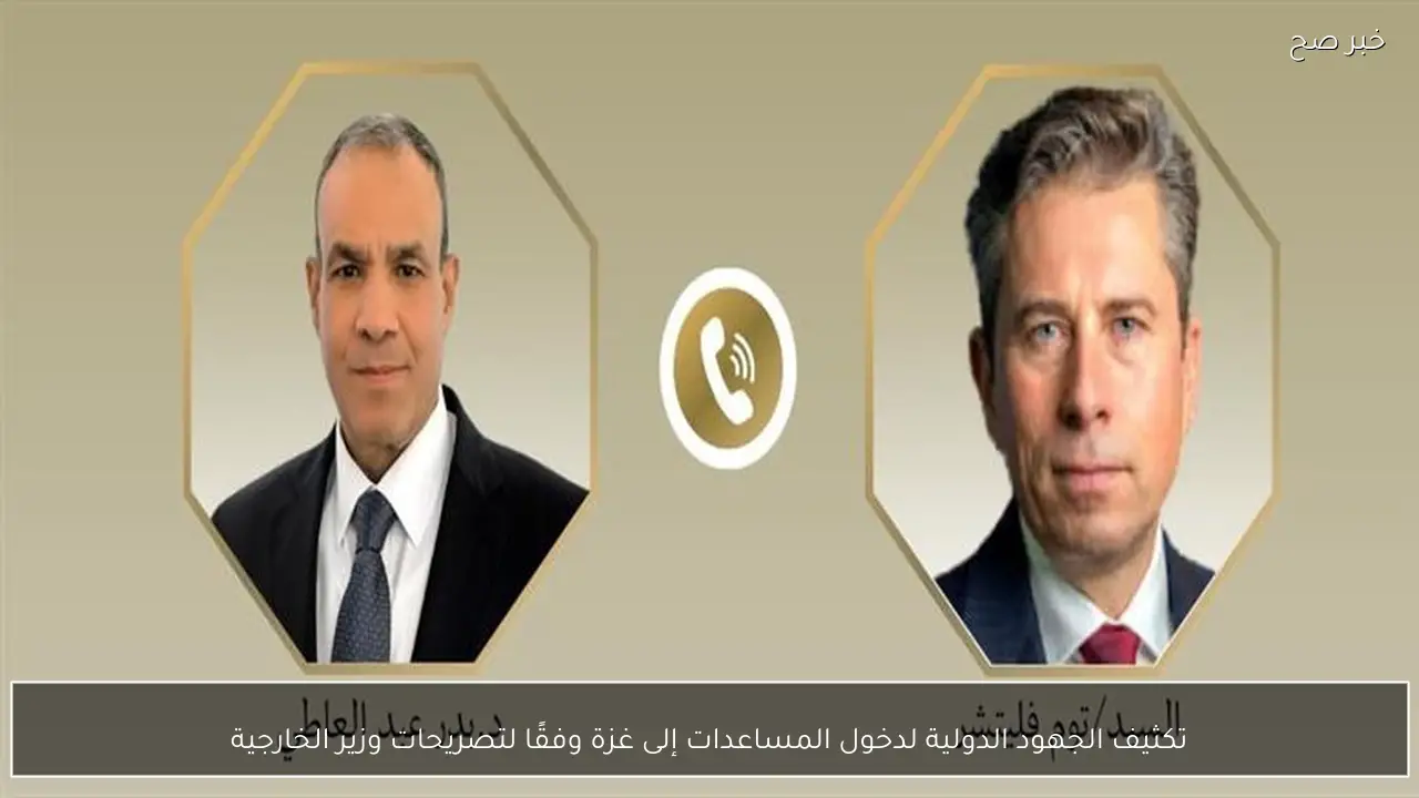 تكثيف الجهود الدولية لدخول المساعدات إلى غزة وفقًا لتصريحات وزير الخارجية