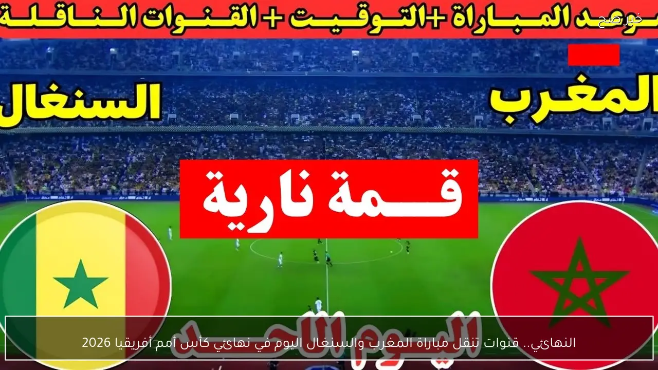 النهائي.. قنوات تنقل مباراة المغرب والسنغال اليوم في نهائي كأس أمم أفريقيا 2026