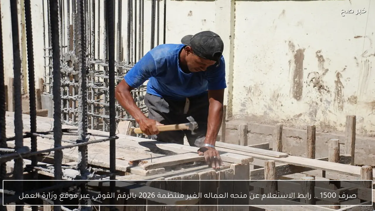 صرف 1500 .. رابط الاستعلام عن منحه العماله الغير منتظمة 2026 بالرقم القومي عبر موقع وزارة العمل