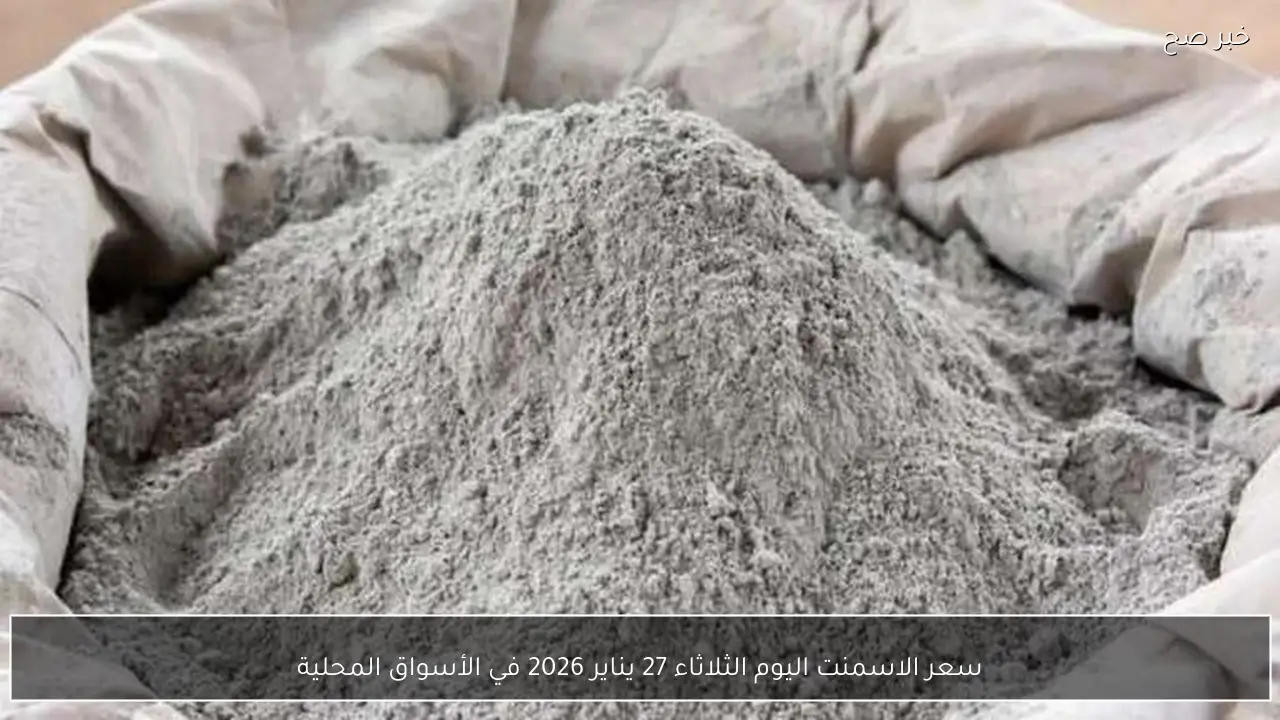 سعر الاسمنت اليوم الثلاثاء 27 يناير 2026 في الأسواق المحلية
