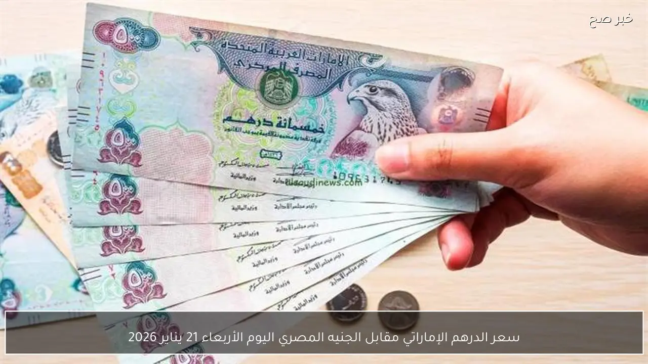 سعر الدرهم الإماراتي مقابل الجنيه المصري اليوم الأربعاء 21 يناير 2026