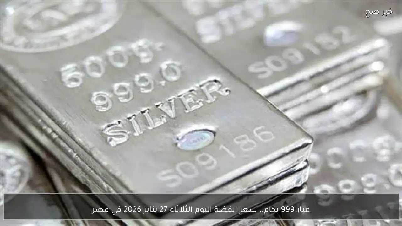 عيار 999 بكام.. سعر الفضة اليوم الثلاثاء 27 يناير 2026 في مصر