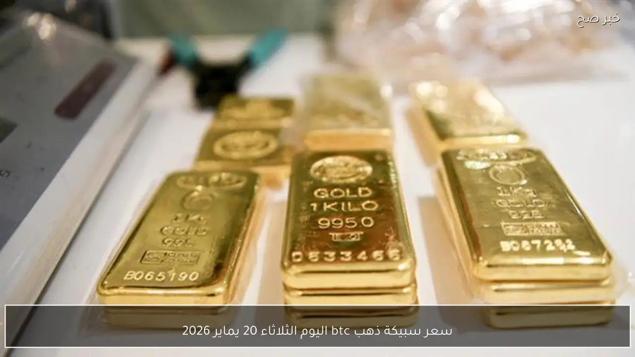 سعر سبيكة ذهب btc اليوم الثلاثاء 20 يناير 2026 في الصاغة اخر تحديث