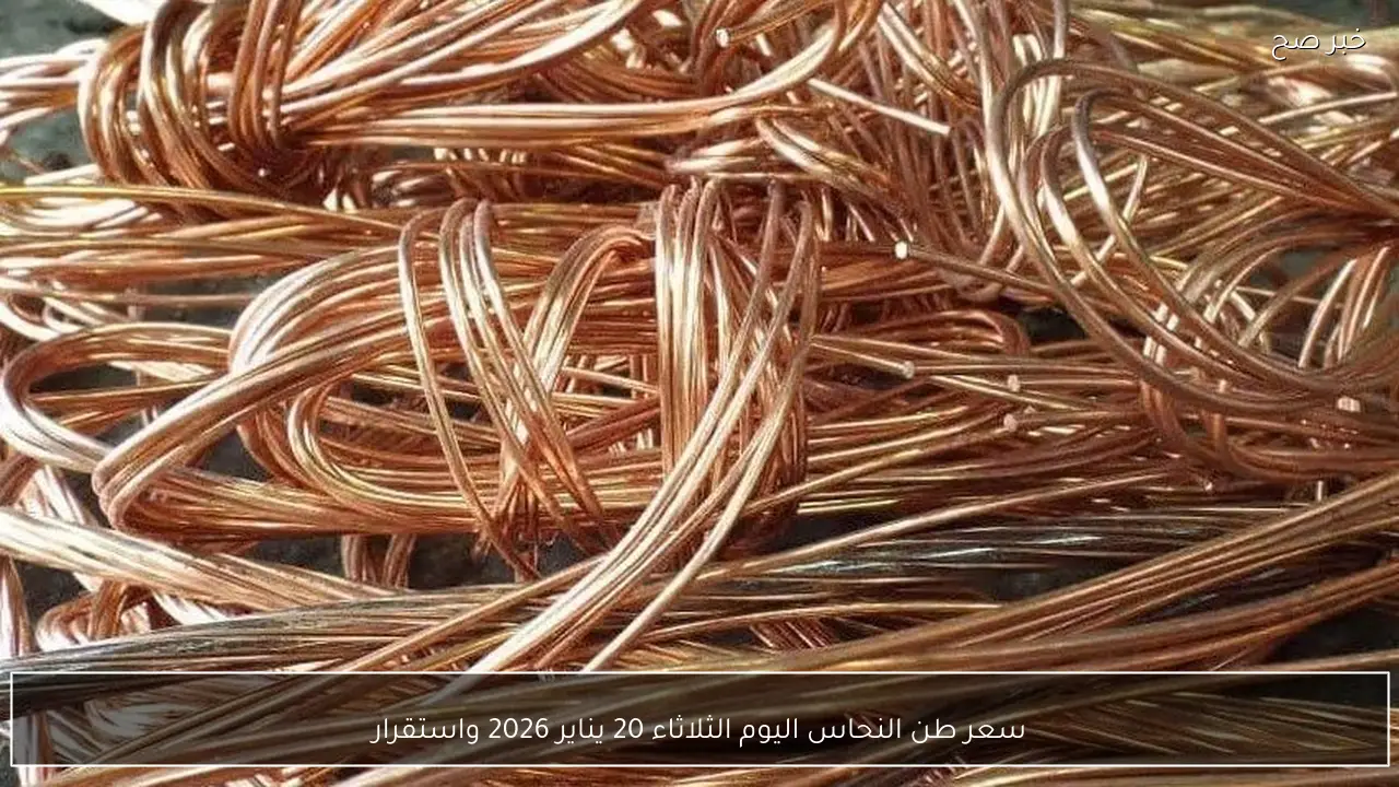 سعر طن النحاس اليوم الثلاثاء 20 يناير 2026 واستقرار أسعار النحاس الأحمر والأصفر