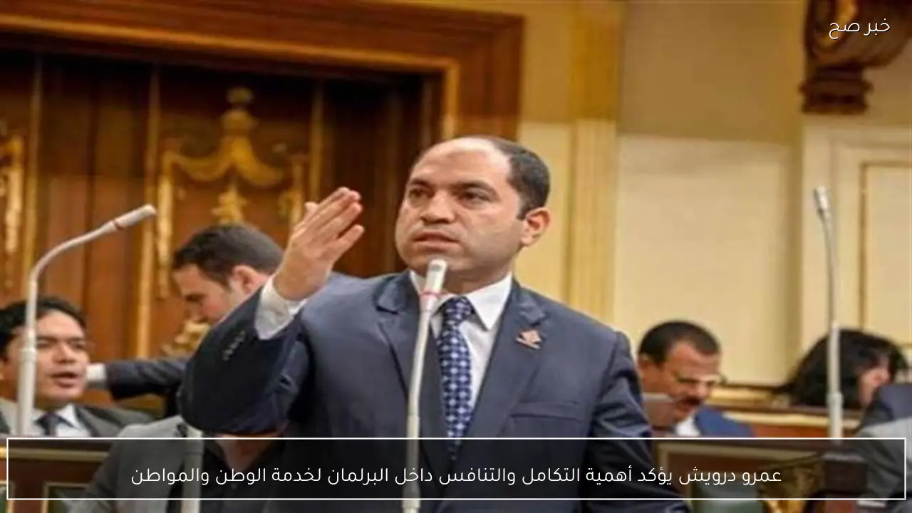عمرو درويش يؤكد أهمية التكامل والتنافس داخل البرلمان لخدمة الوطن والمواطن