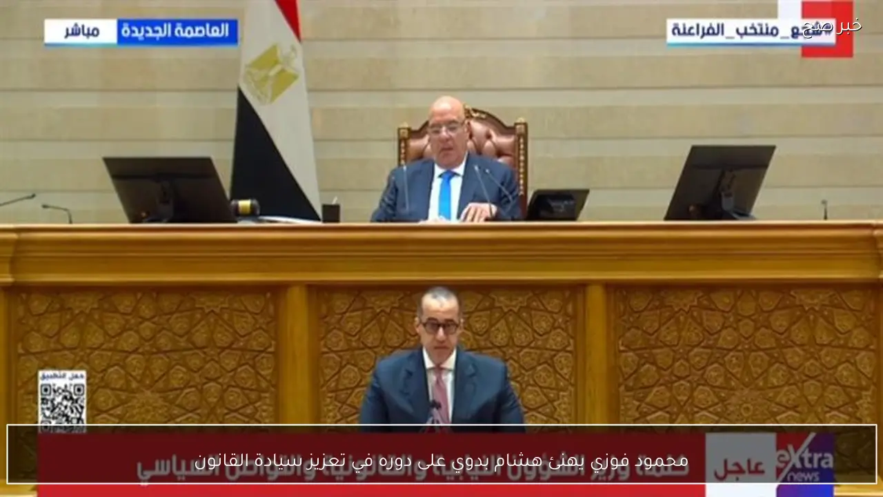 محمود فوزي يهنئ هشام بدوي على دوره في تعزيز سيادة القانون