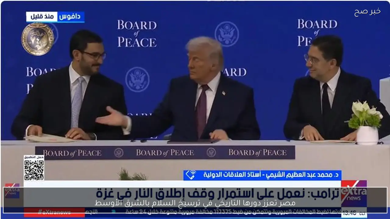 مصر تعزز دورها التاريخي في ترسيخ السلام بالشرق الأوسط