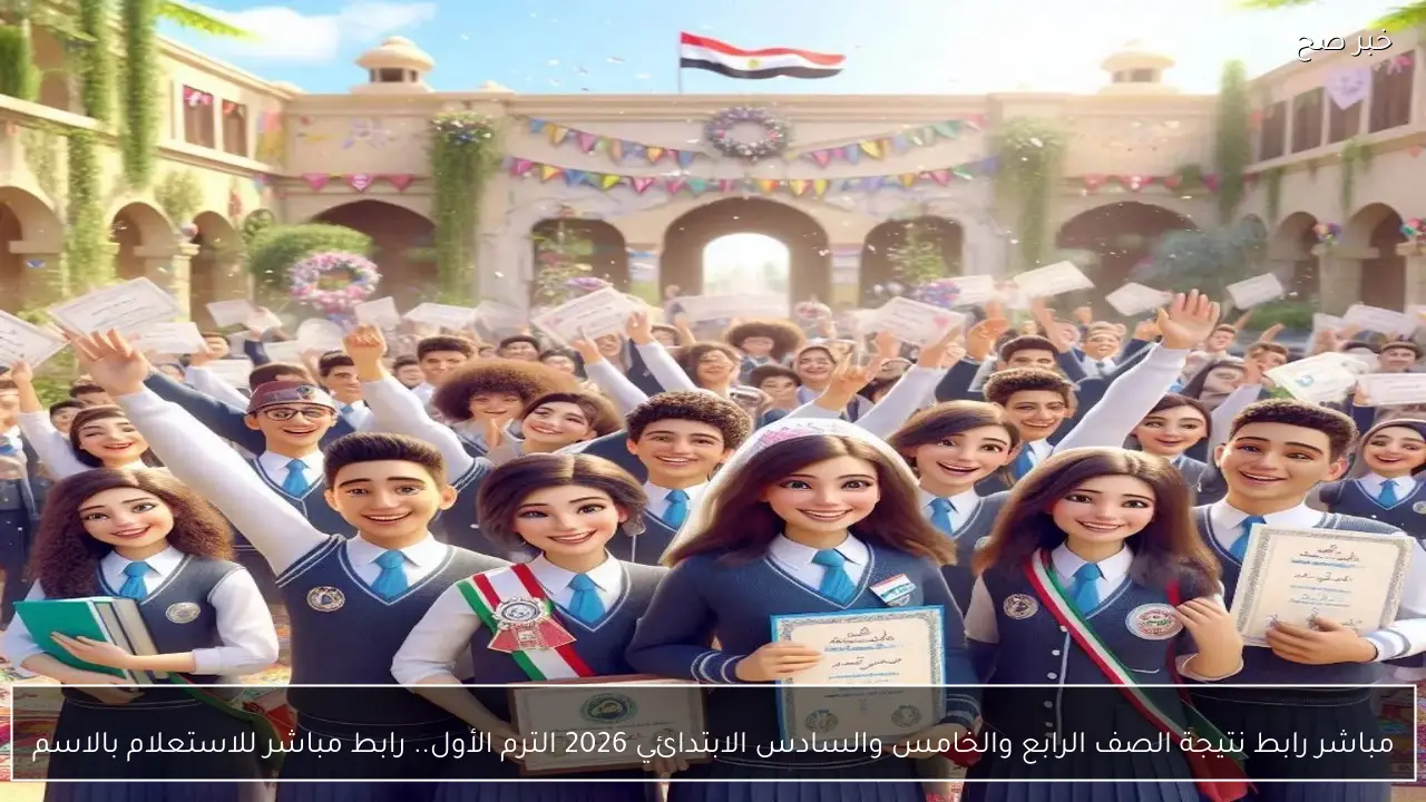 مباشر رابط نتيجة الصف الرابع والخامس والسادس الابتدائي 2026 الترم الأول بالدرجات