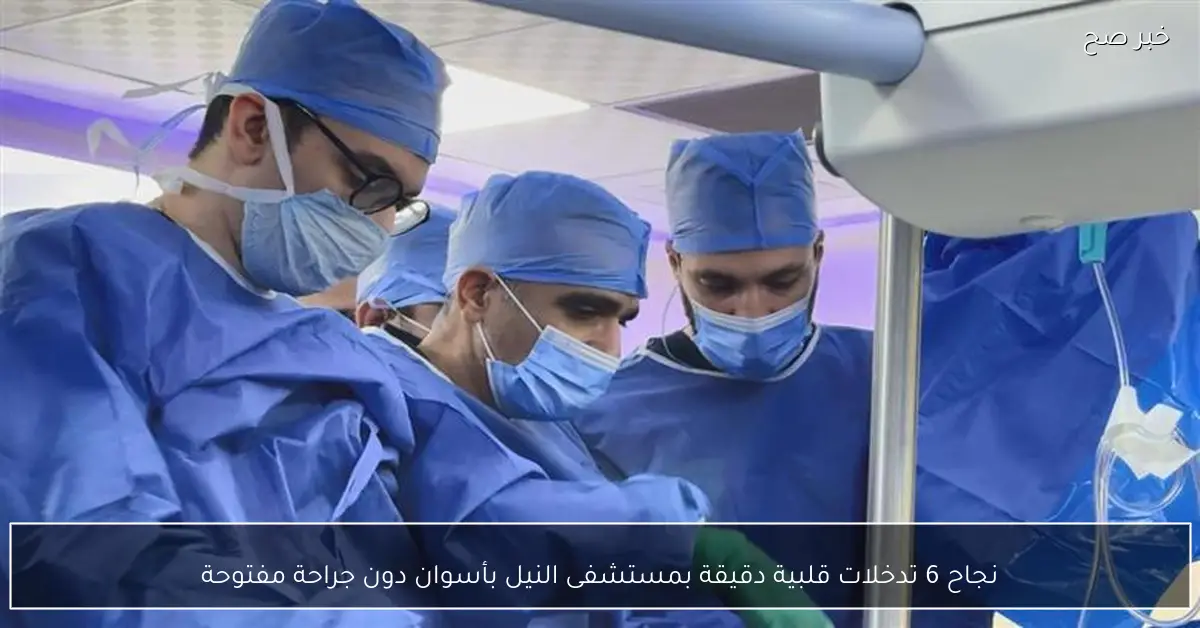 نجاح 6 تدخلات قلبية دقيقة بمستشفى النيل بأسوان دون جراحة مفتوحة