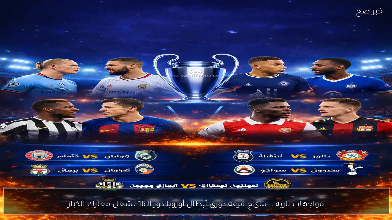 مواجهات نارية .. نتائج قرعة دوري أبطال أوروبا دور الـ16 تشعل معارك الكبار