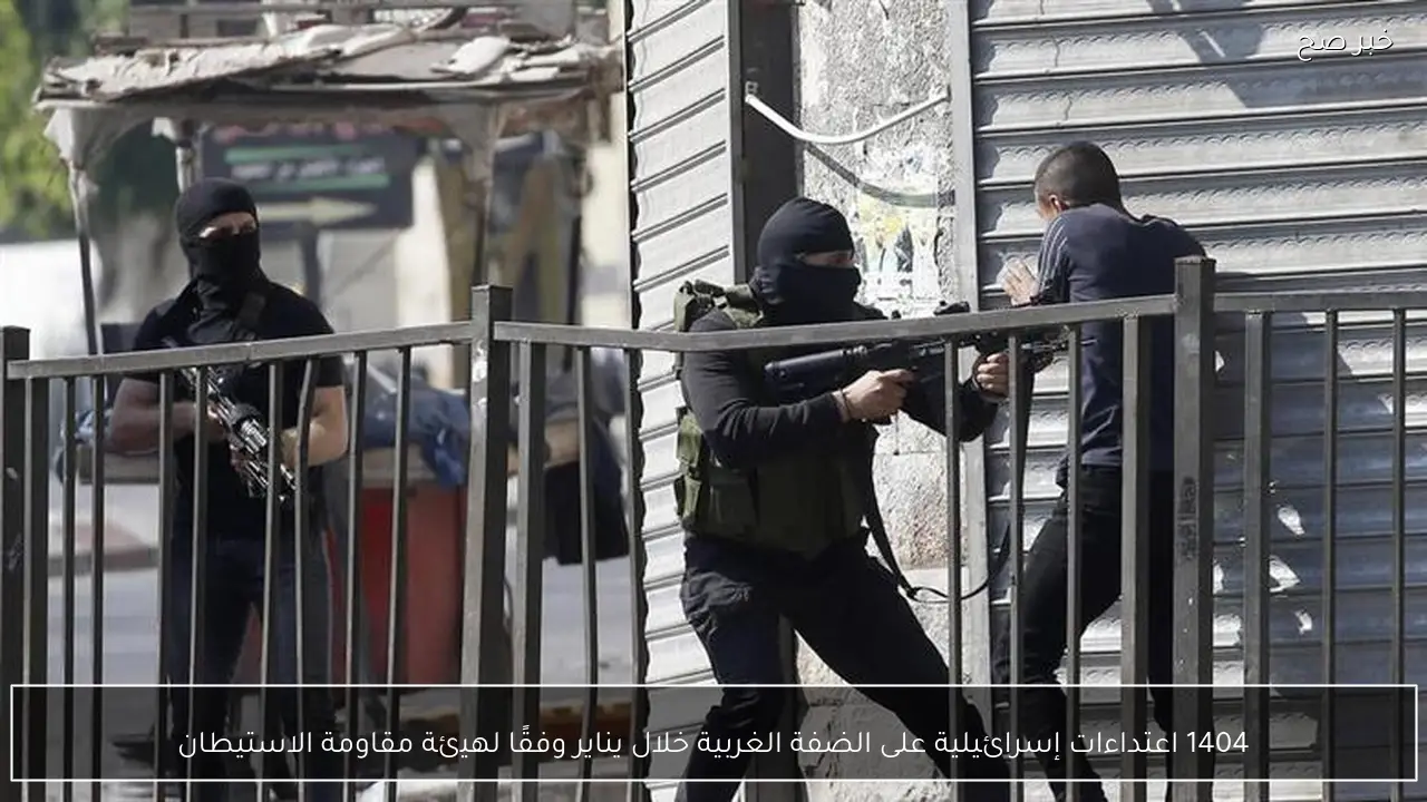 1404 اعتداءات إسرائيلية على الضفة الغربية خلال يناير وفقًا لهيئة مقاومة الاستيطان