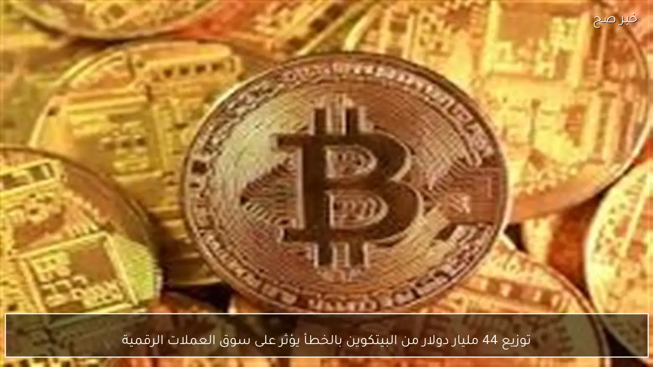 توزيع 44 مليار دولار من البيتكوين بالخطأ يؤثر على سوق العملات الرقمية