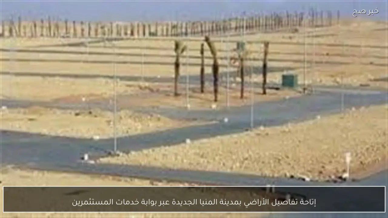 إتاحة تفاصيل الأراضي بمدينة المنيا الجديدة عبر بوابة خدمات المستثمرين