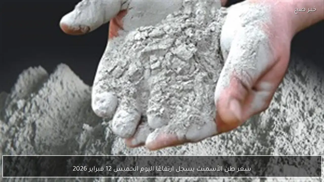 سعر طن الأسمنت يسجل ارتفاعًا اليوم الخميس 12 فبراير 2026