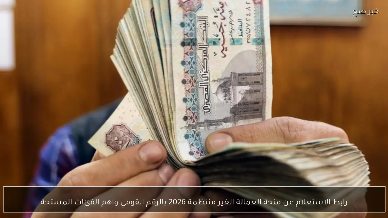 “مُتاح الآن”.. رابط الاستعلام عن منحة العمالة الغير منتظمة 2026 بالرقم القومي واهم الفئات المستحة