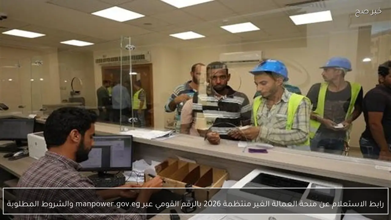 رابط الاستعلام عن منحة العمالة الغير منتظمة 2026 بالرقم القومي عبر manpower.gov.eg والشروط المطلوبة