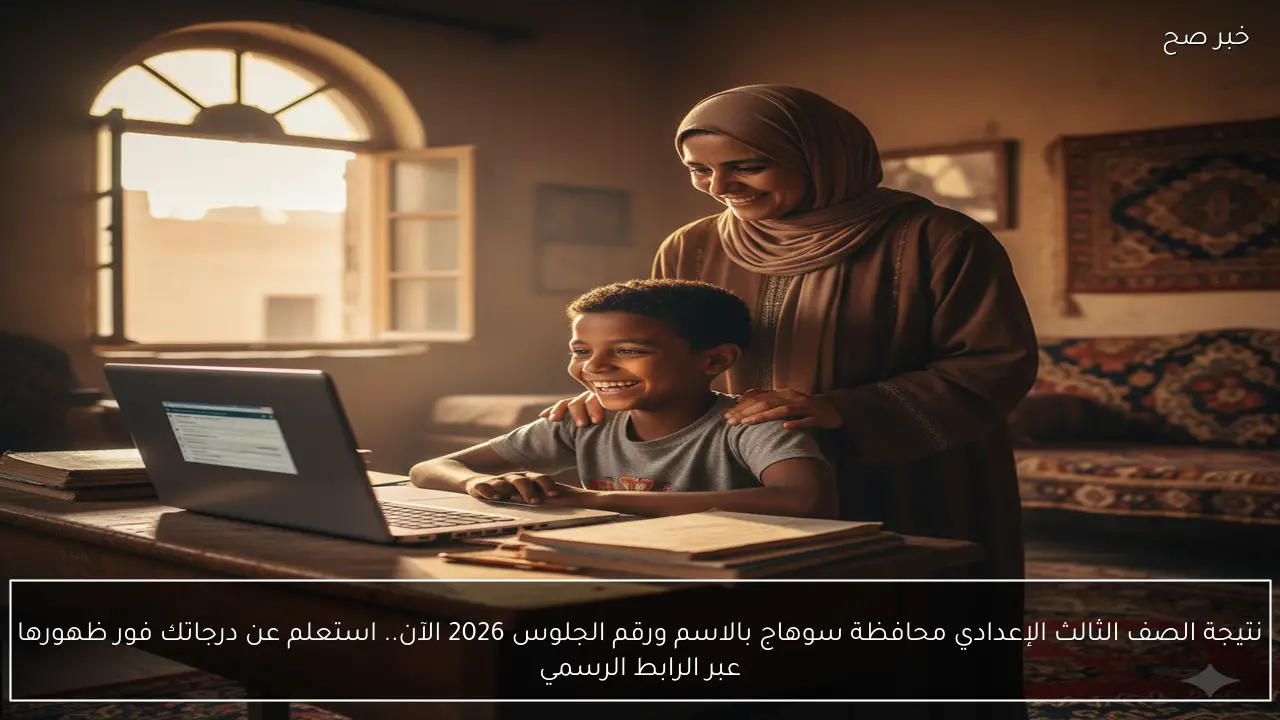 نتيجة الصف الثالث الإعدادي محافظة سوهاج بالاسم ورقم الجلوس 2026 الآن.. استعلم عن درجاتك فور ظهورها عبر الرابط الرسمي